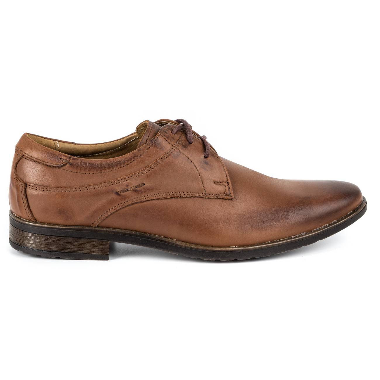 Buty Męskie Skórzane Komodo 877 Brąz Polskie 45