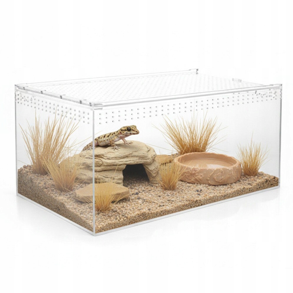 Happet Terrarium Akrylowe Strong 40x25x20 cm dla pająka skorpiona gada