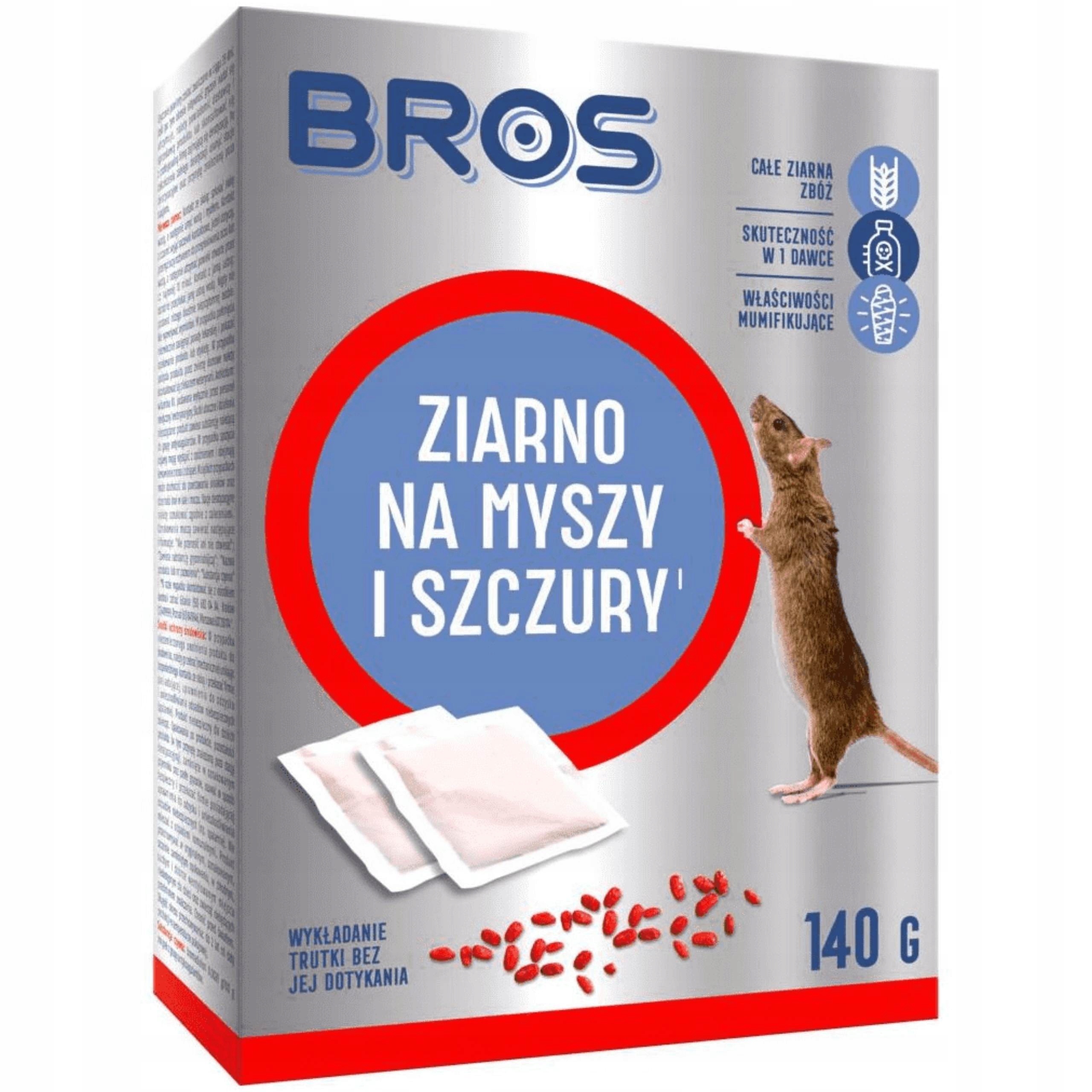 

Bros ziarno na myszy i szczury 140 g