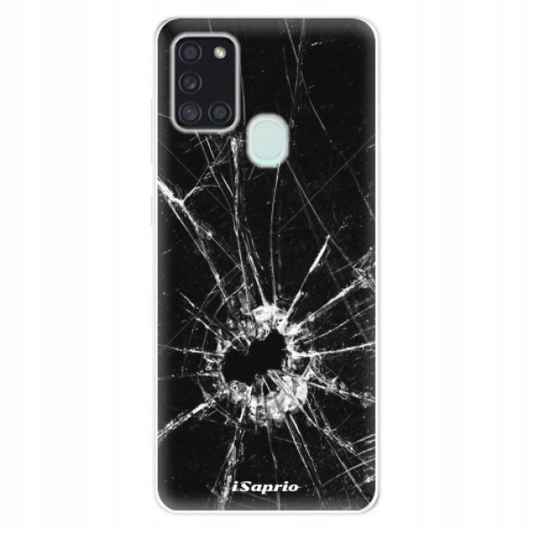 Silikonowe etui iSaprio Broken Glass 10 do Samsung Galaxy A21s