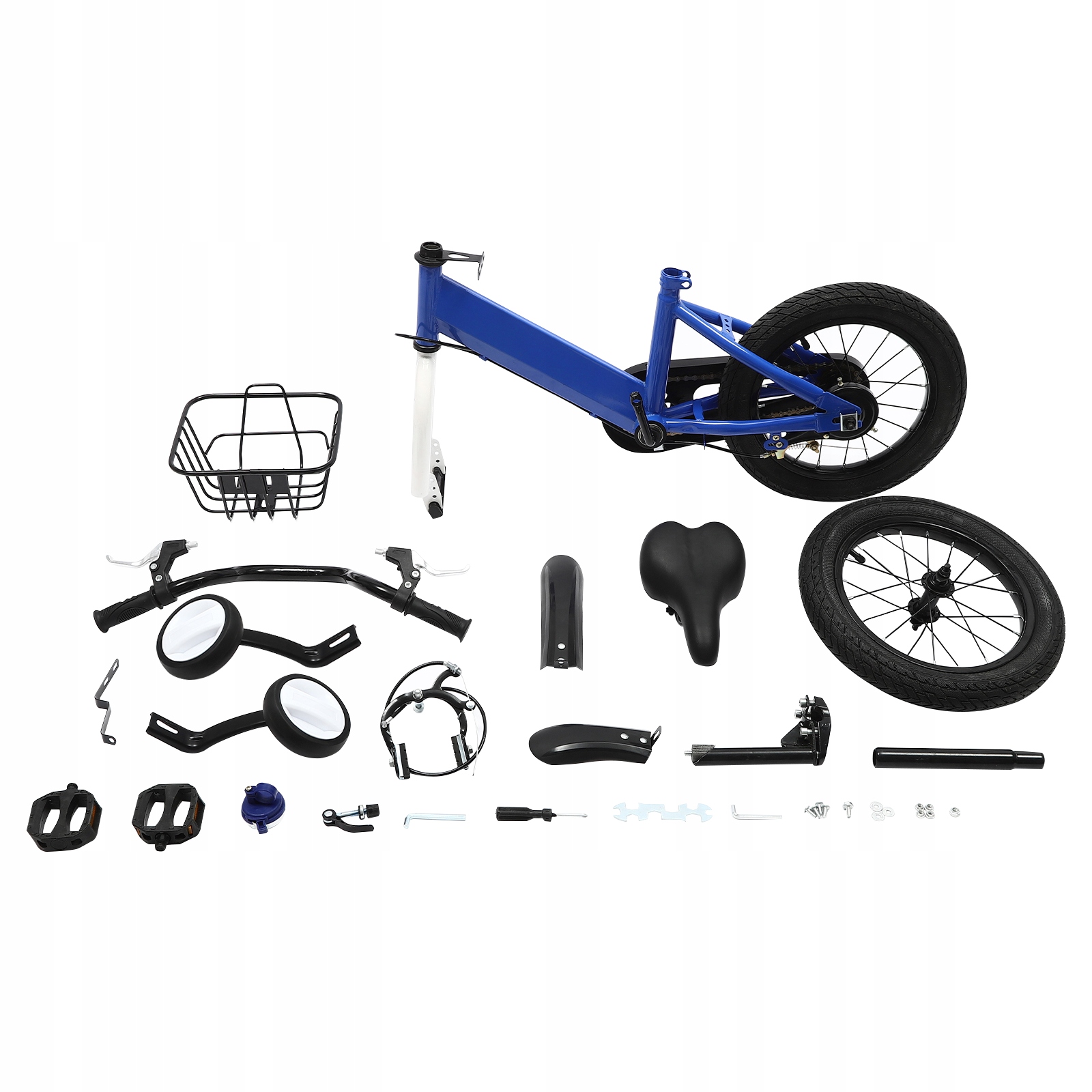 14-CALOWY NIEBIESKI ROWER DZIECIĘCY NADAJE Hamulce V-brake