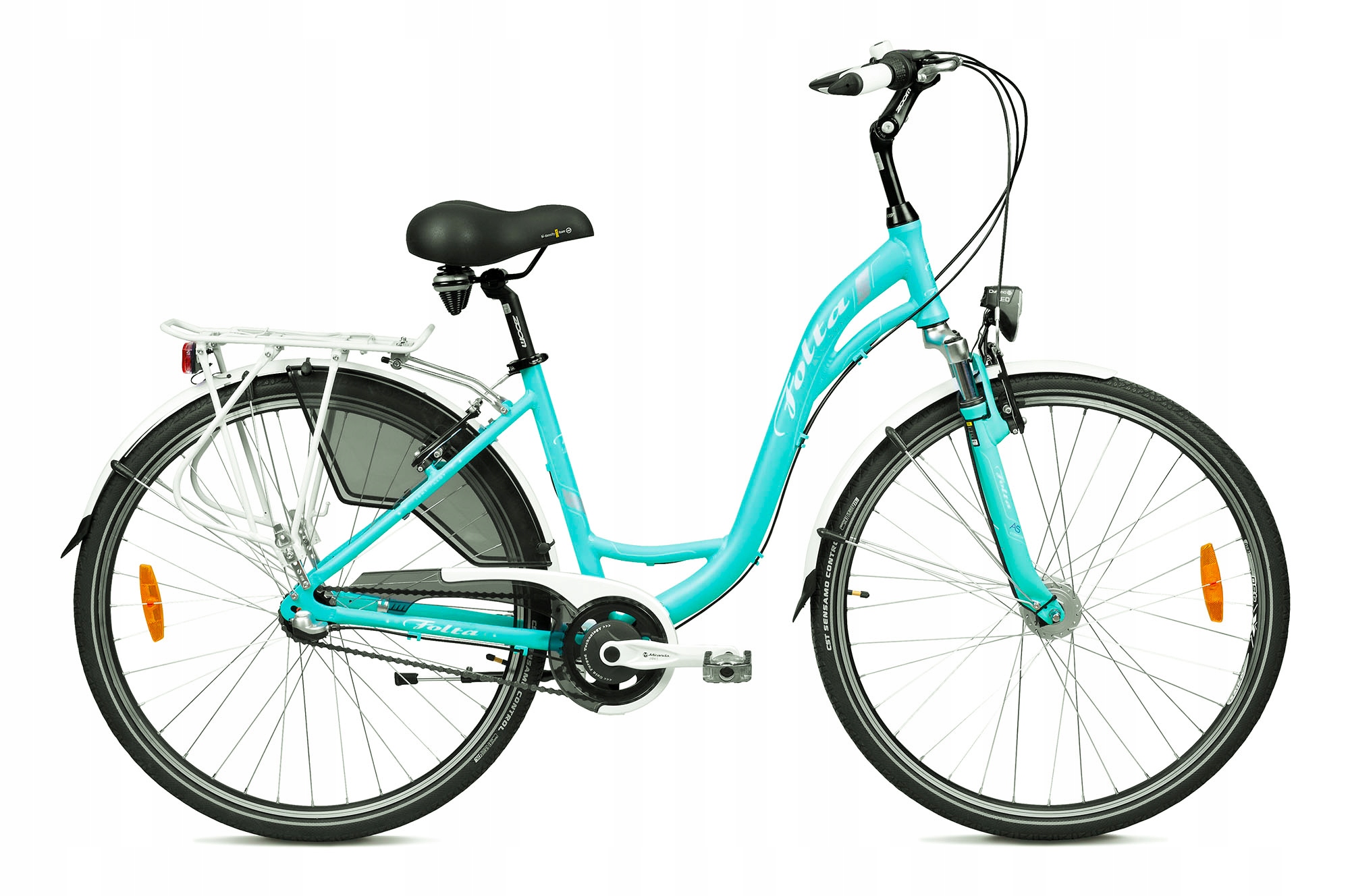 Rower Miejski 28 Shimano 7 biegów aluminiowy miętowy damski