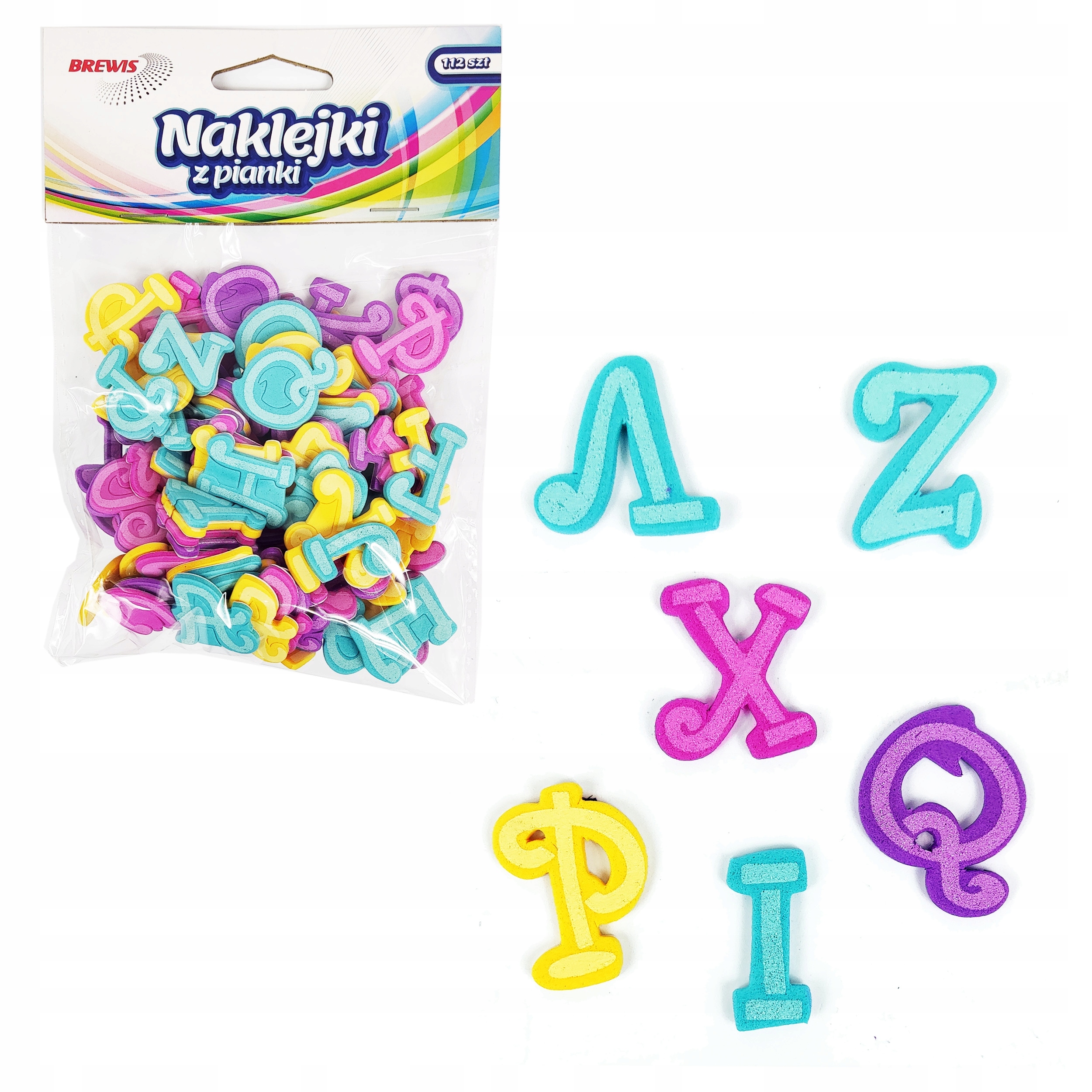 

Naklejki Z Pianki PVC48 Alfabet Brewis 112 Sztuk