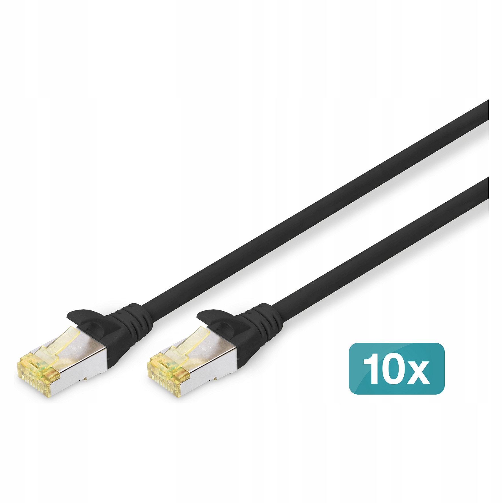Digitus CAT6A S/ftp patchkabel RJ-45 1 m, 10 szt. czarny