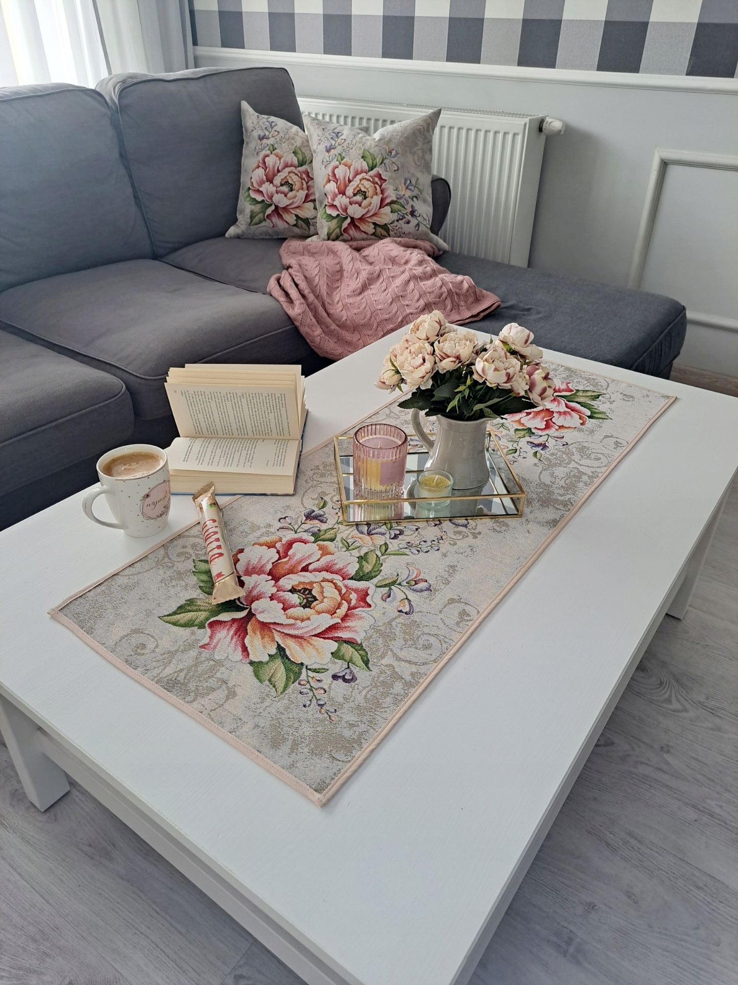 Běhoun 40x100 cm 1182RJ Pivoňky