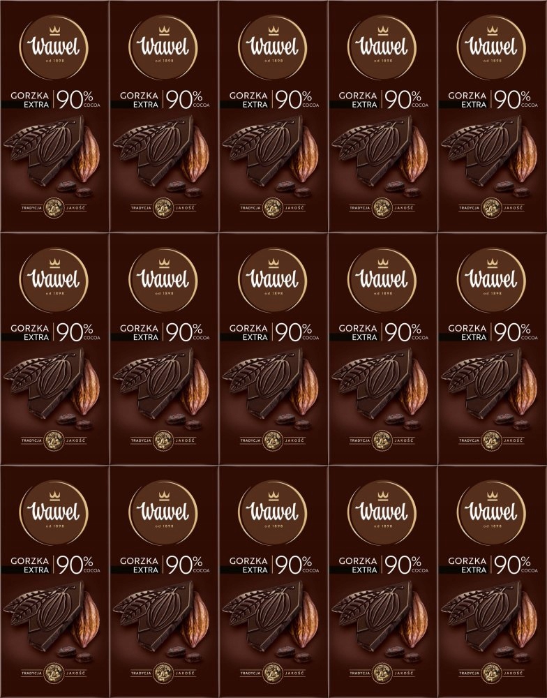 Czekolada Gorzka Premium 90% Wawel x15