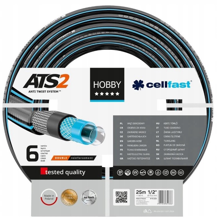 

Cellfast 16-221 Wąż Ogrodowy Hobby ATS2 3/4'' 50m
