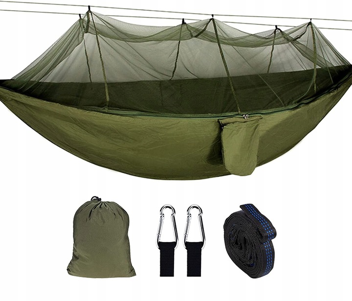 

Hamak Dwuosobowy Z Moskitierą 260x140cm Do 200KG