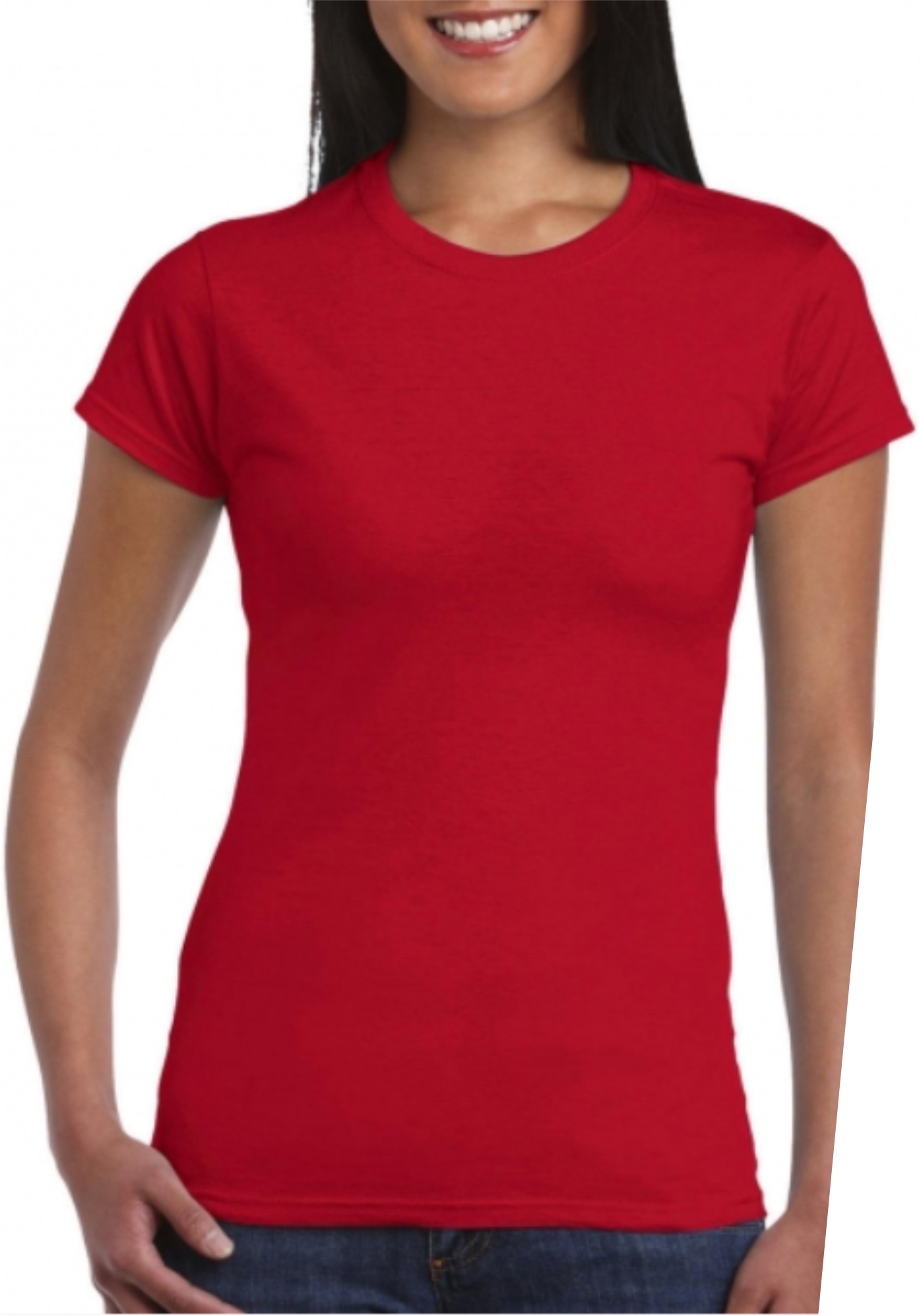 T-SHIRT tshirt KOSZULKA ODZIEŻ BLUZKA GŁADKA DAMSKA CZERWONA BEZ NADRUKU L