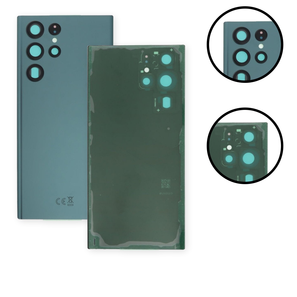 Tylna klapka, tylne szkło do Samsung Galaxy S22 Ultra 5G, zielona
