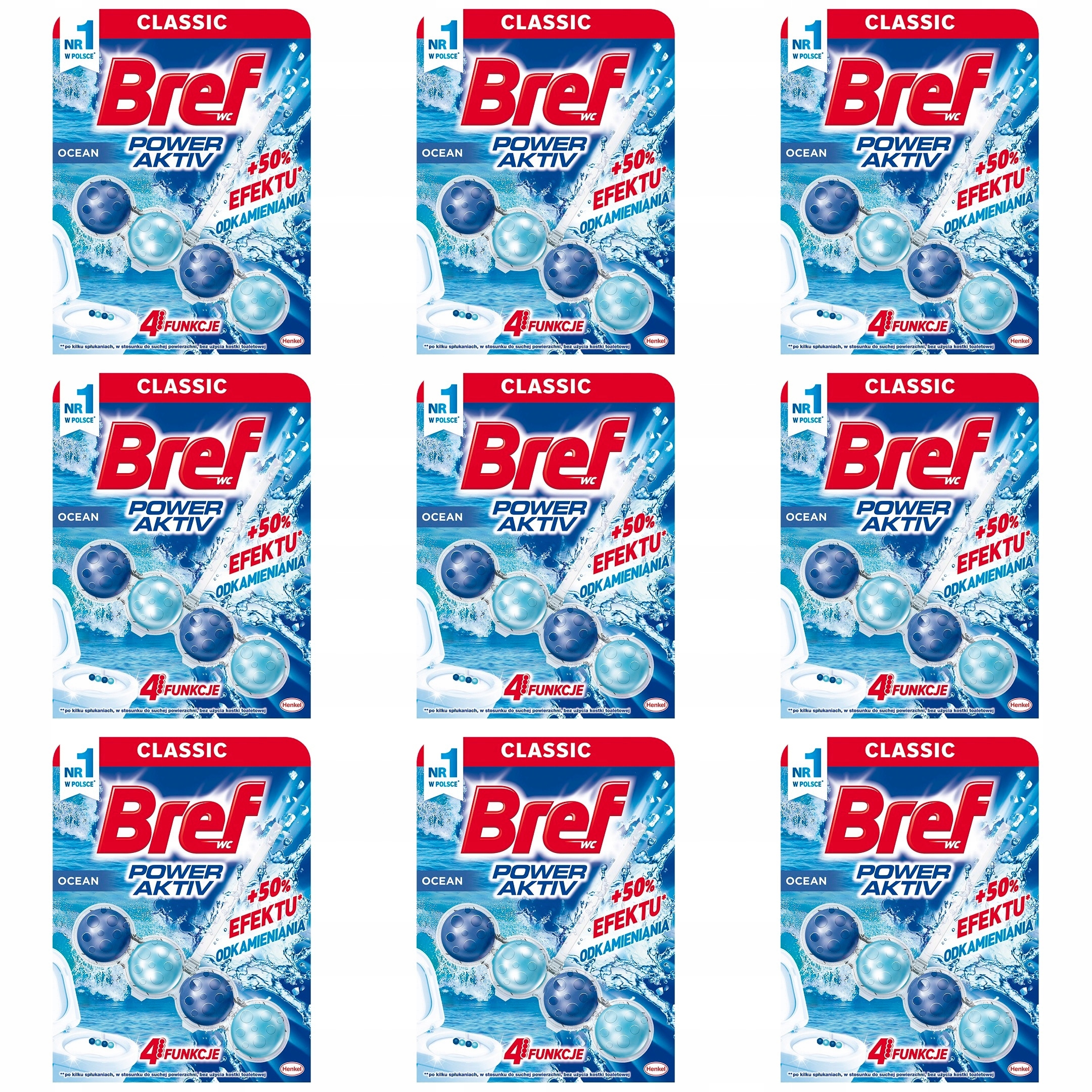Levně Bref Power Activ Wc závěs Ocean 9x50g