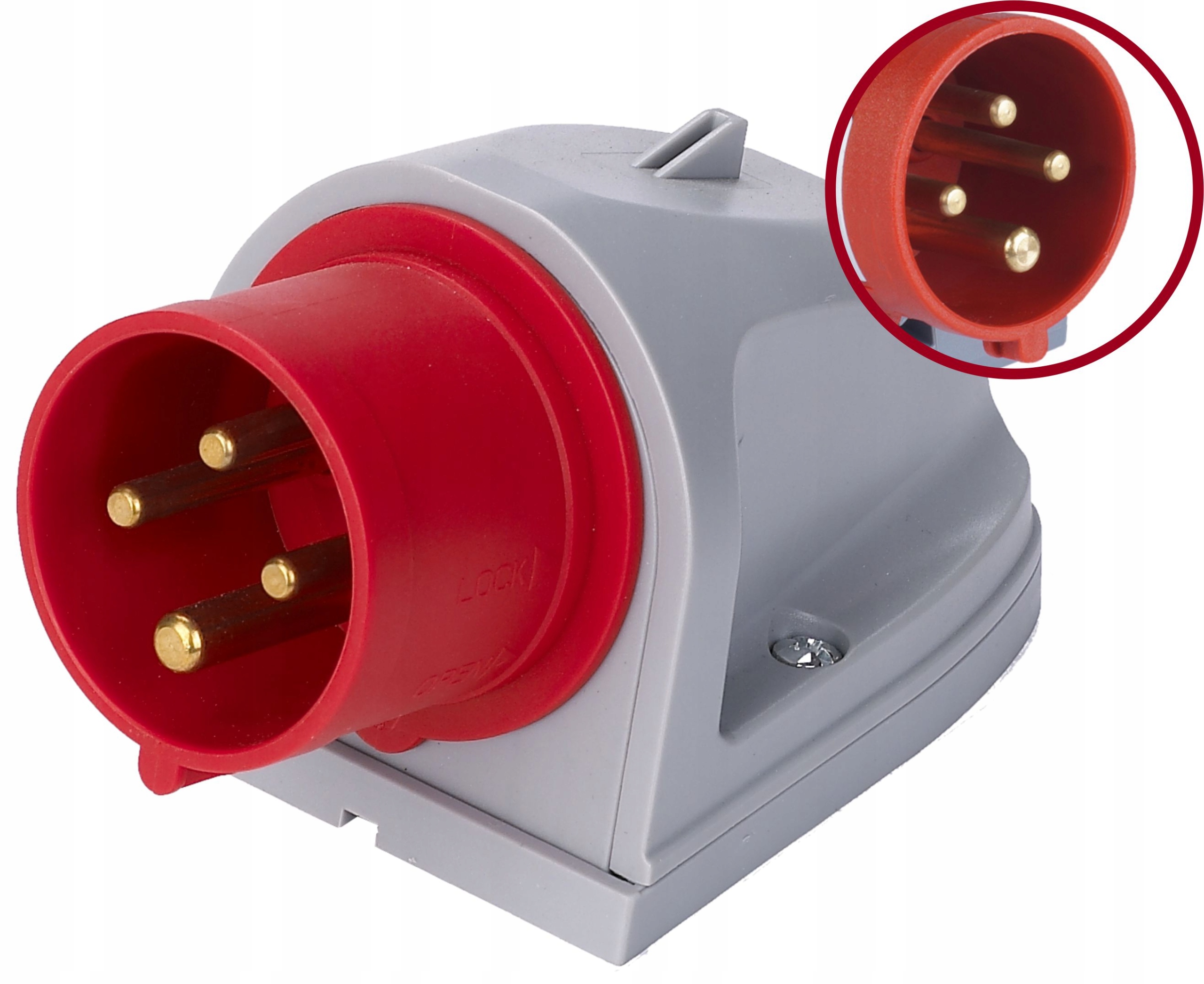 

Wtyczka Stała Odbiornikowa Siłowa 16A 4P 400V IP44