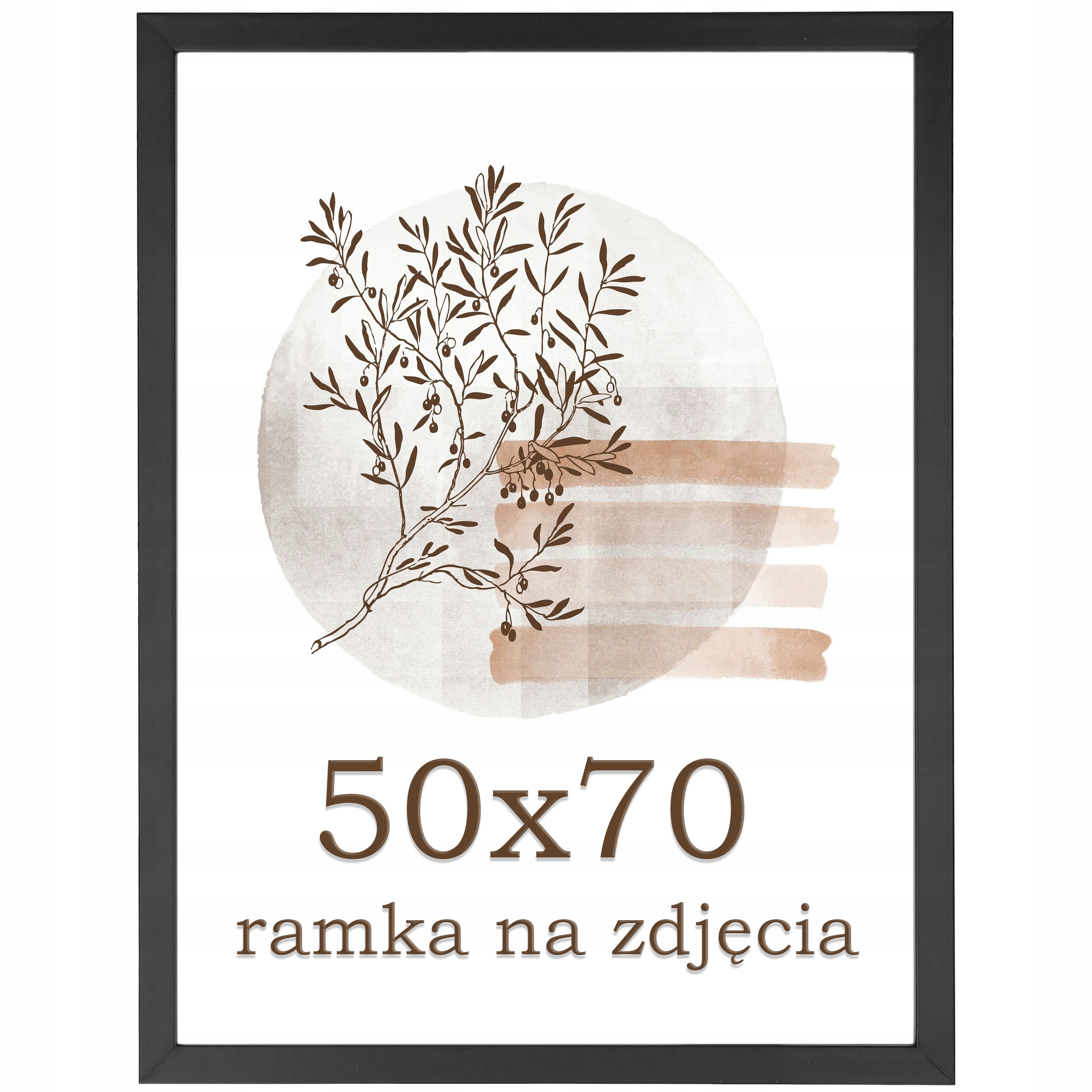 

Ramka 50x70 ramki na zdjęcia czarna foto rama B2