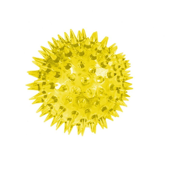 PIŁKA PIŁECZKA ŚWIECĄCA 6,5CM Z KOLCAMI GUMOWA Bohater brak