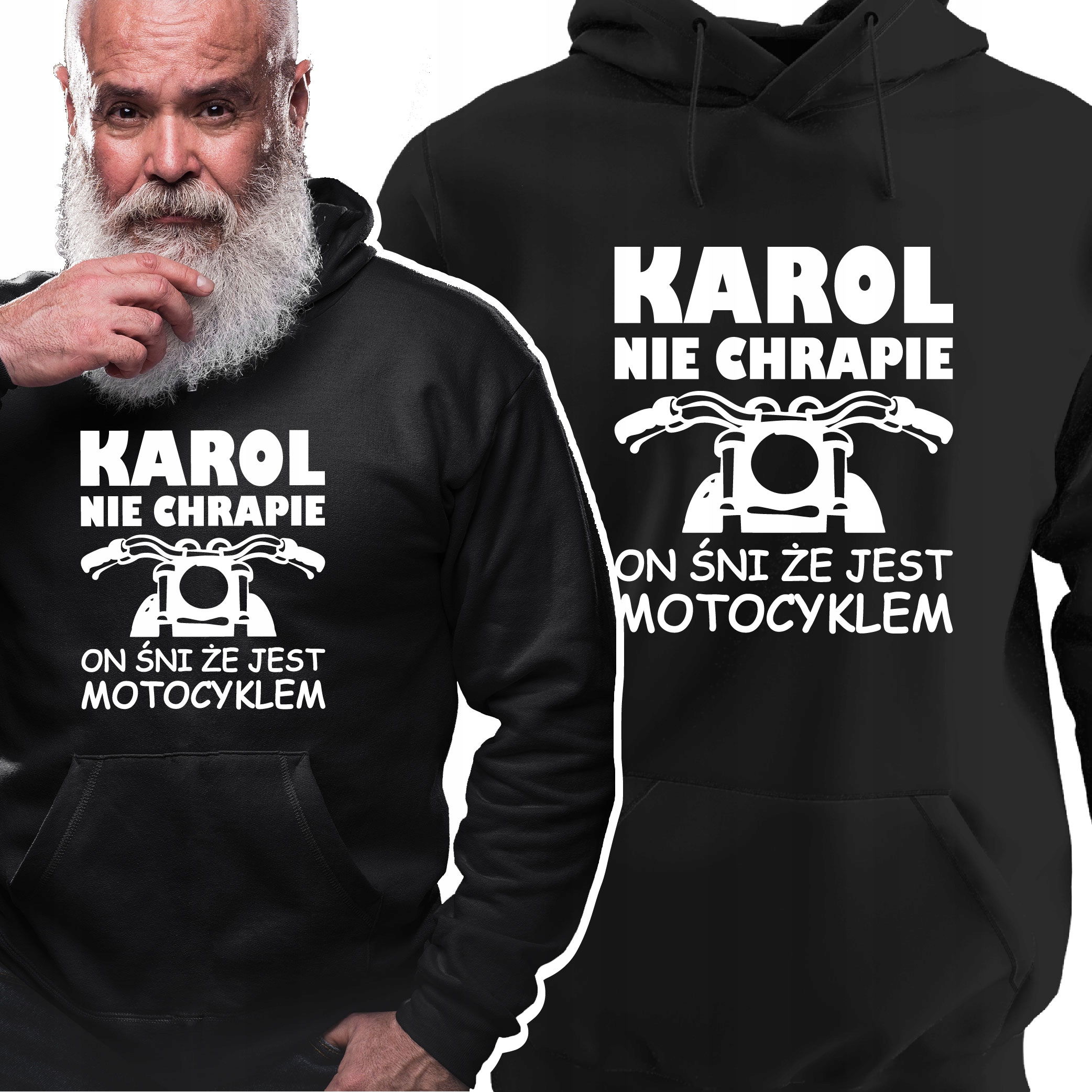 

Bluza Z Kapturem Nie Chrapię Jestem Motocyklem S