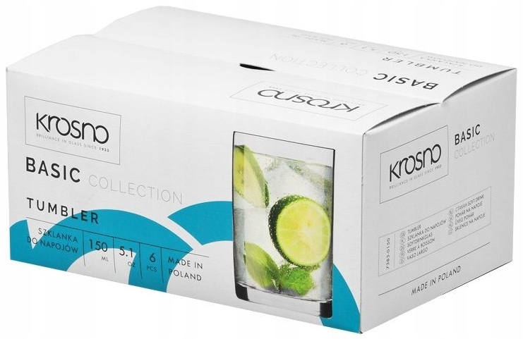 

Literatki szklanki do napojów Krosno Basic 150ml