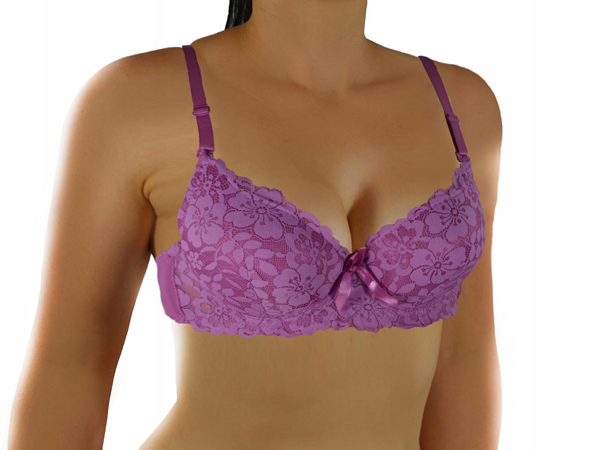 

Koronkowy Biustonosz Max Push Up B 75 owocowy