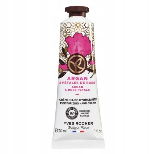 Yves Rocher Argan & Rose Petals Krém na ruce 30 ml Travel Size 1 ks