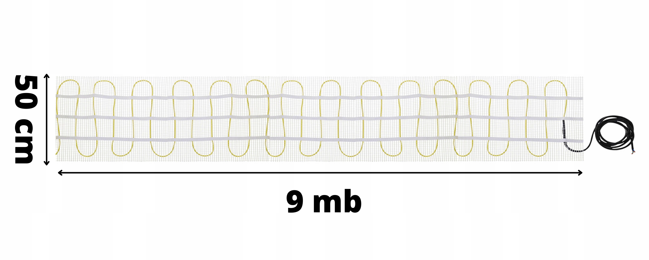 ZESTAW MATA GRZEWCZA grzejna Mission Air pod płytki MA-160W/m² 4,5m² WiFi Szerokość 50 cm