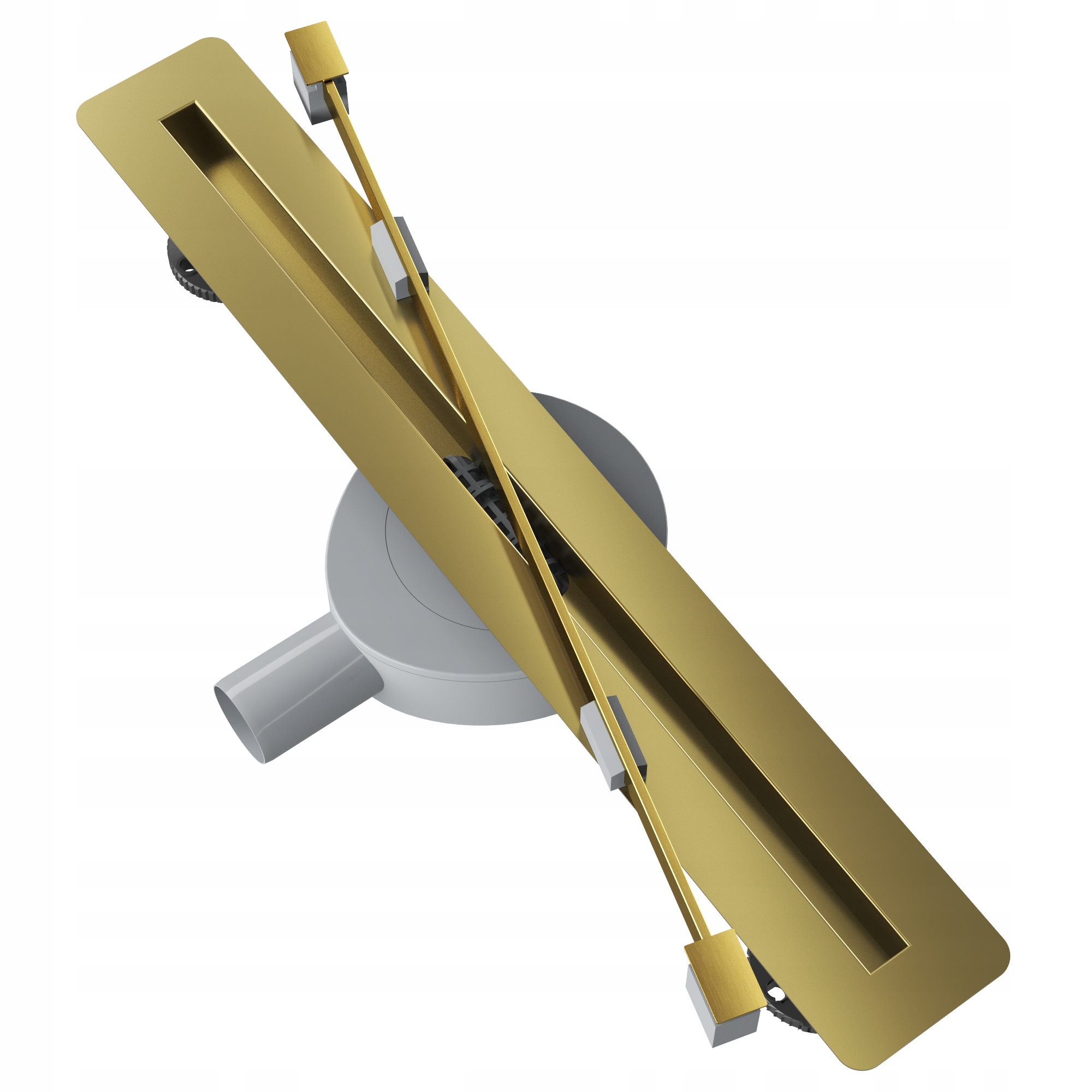 Lineárny Odtok Pod Dlažbu Zlatý 50 cm Oceľ Sifón Sprchová Vanička Luno