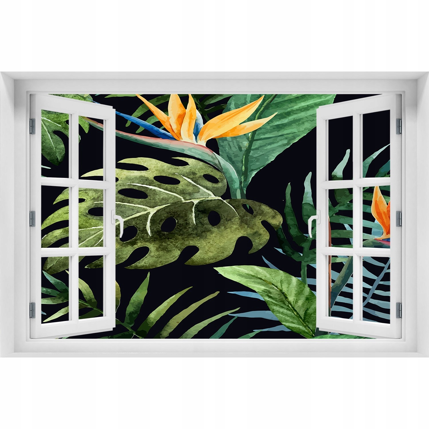 

Samoprzylepna Naklejka ścienna Tropikalne kwiaty