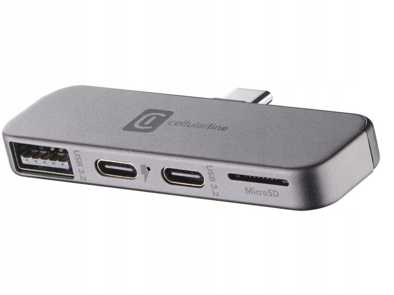 Hub Cellularline OTGUSBC4PTLK Usb Typu C, Pasywny