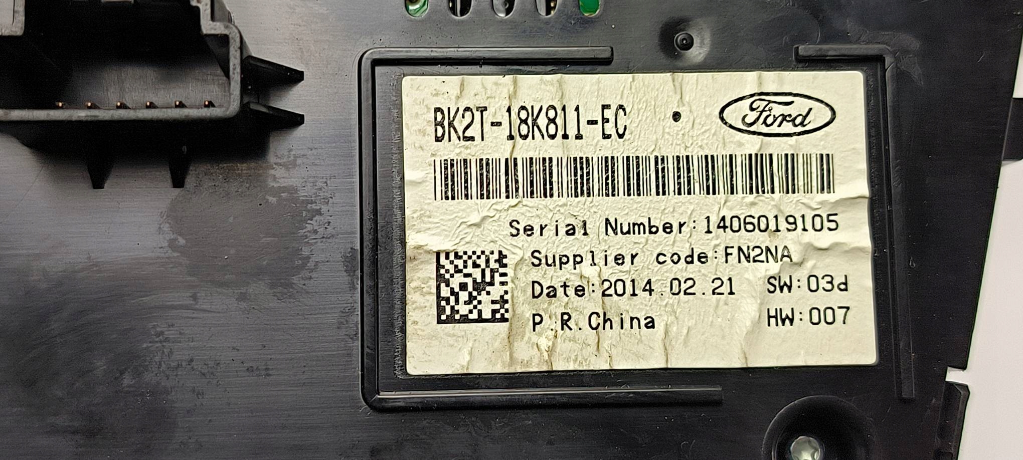 control panel RADIA BK2T-18K811-EC FORD TRANSIT CUSTOM L1H1