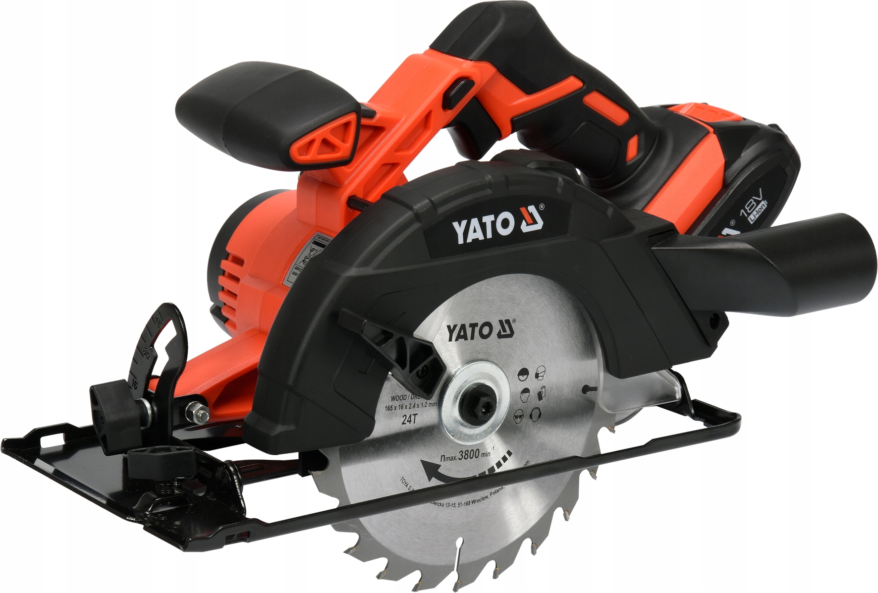 Kotoučová pila 165 mm 18 V 1x2,0 Ah Yato