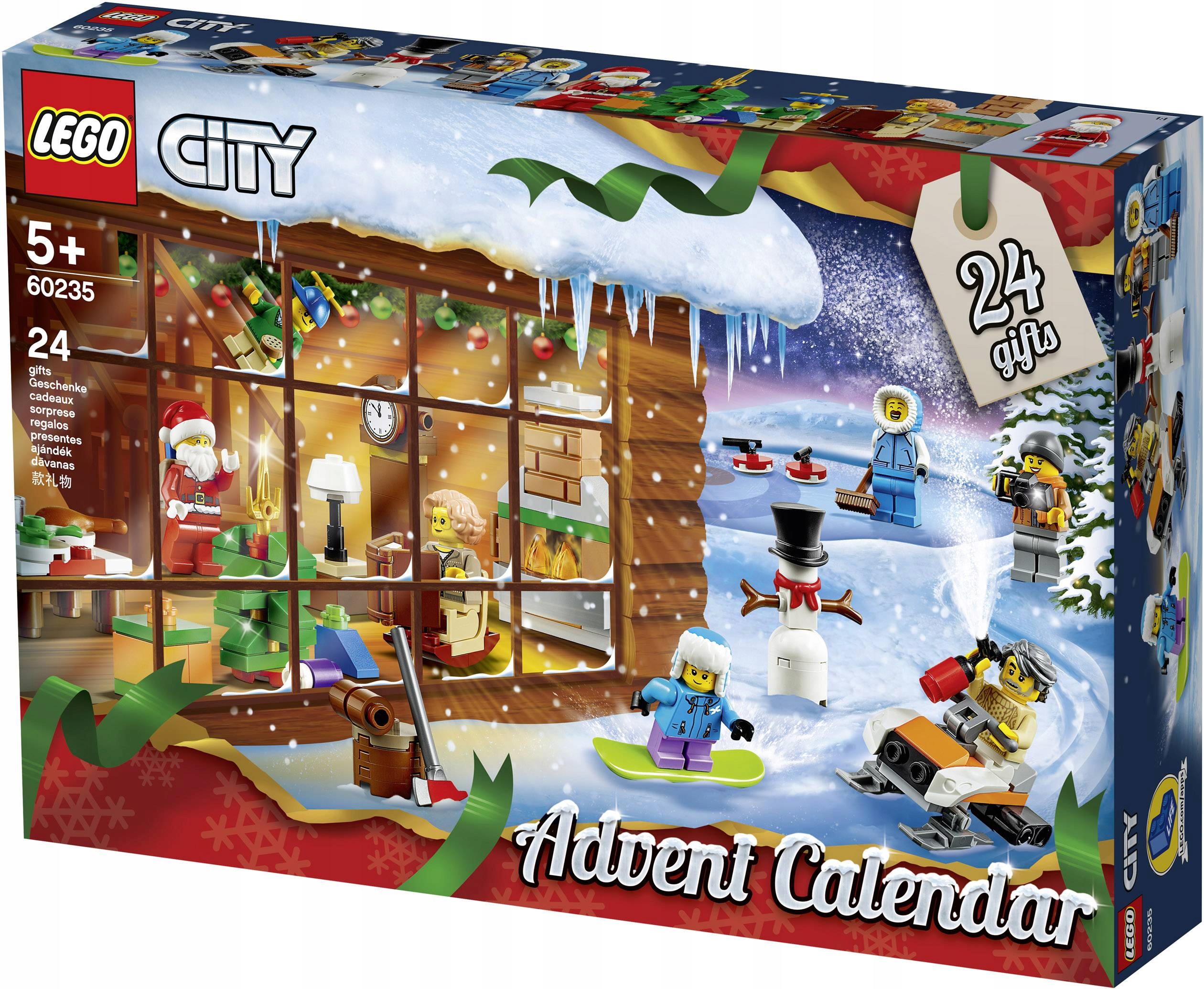 Адвент-календарь LEGO City 60235 2019, 234 детали, 7 минифигурок и хаски, от 5 лет — фото 5