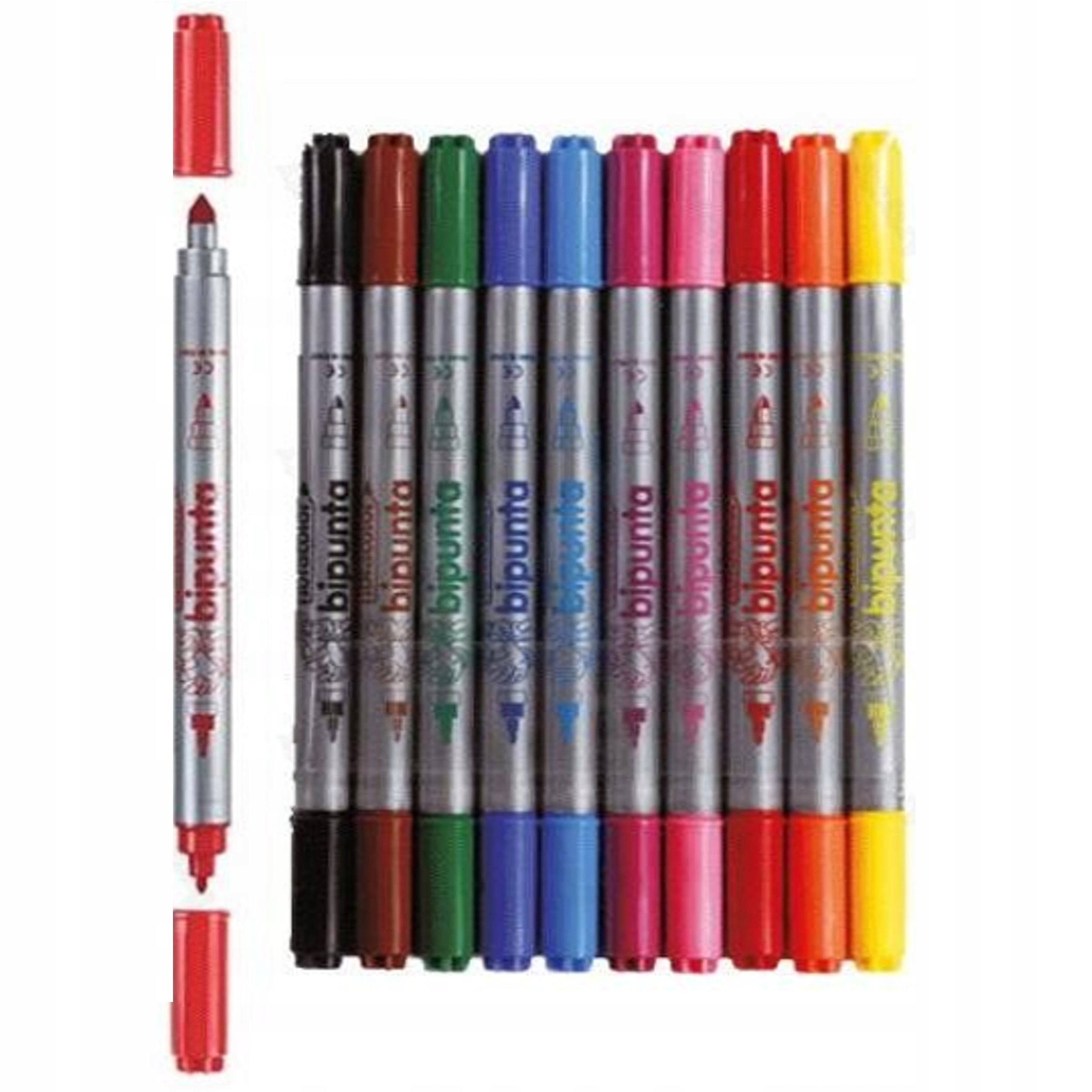 

Mazaki Flamastry Pisaki Fibracolor Dwustronne 10ko