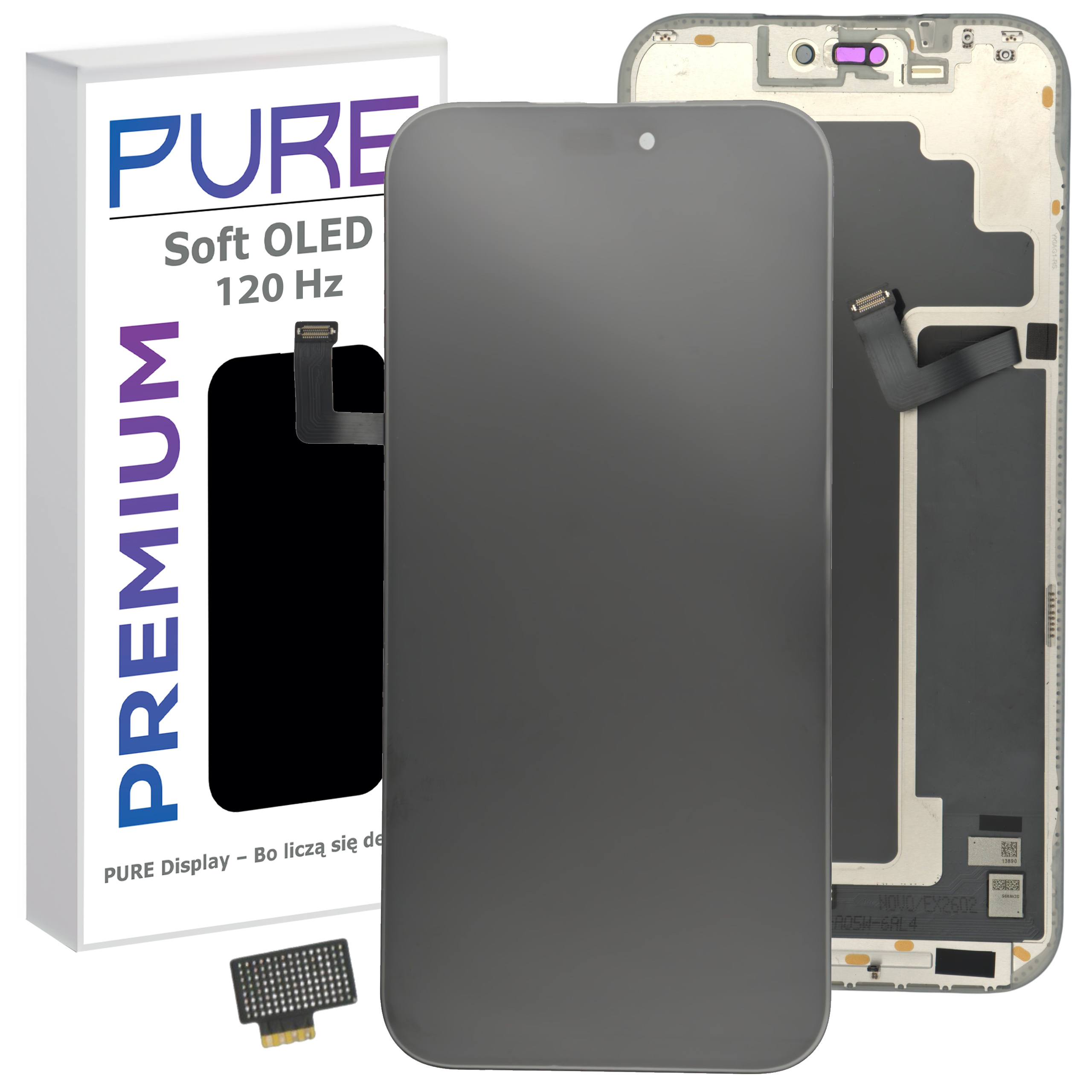 Pure LCD displej pro Apple iPhone 17 Pro Max Soft Oled 120Hz Fhd IC