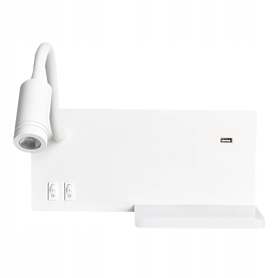 Nočná Led lampa s poličkou Shelf 3x5W biela ML6343 Milagro