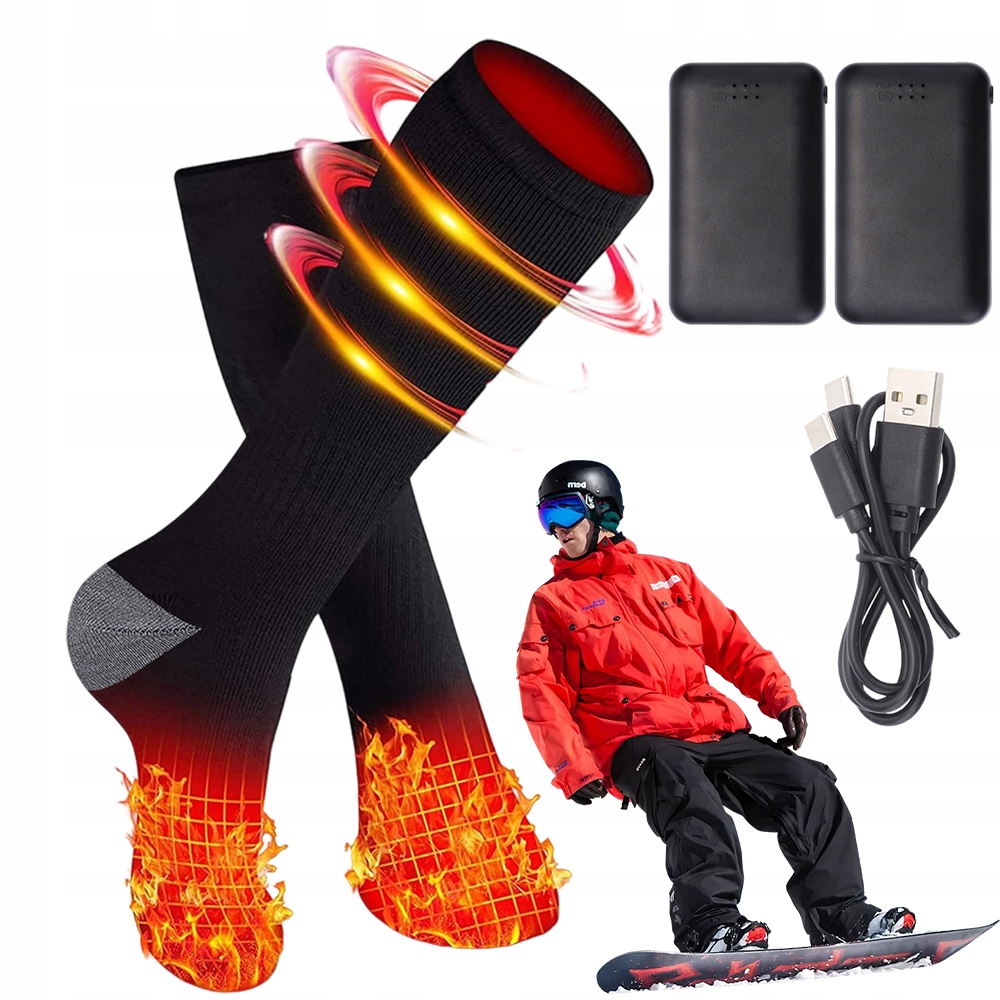 Skarpety Ocieplane Podgrzewane skarpety elektryczne 4000MAH Miękki Kaszmir