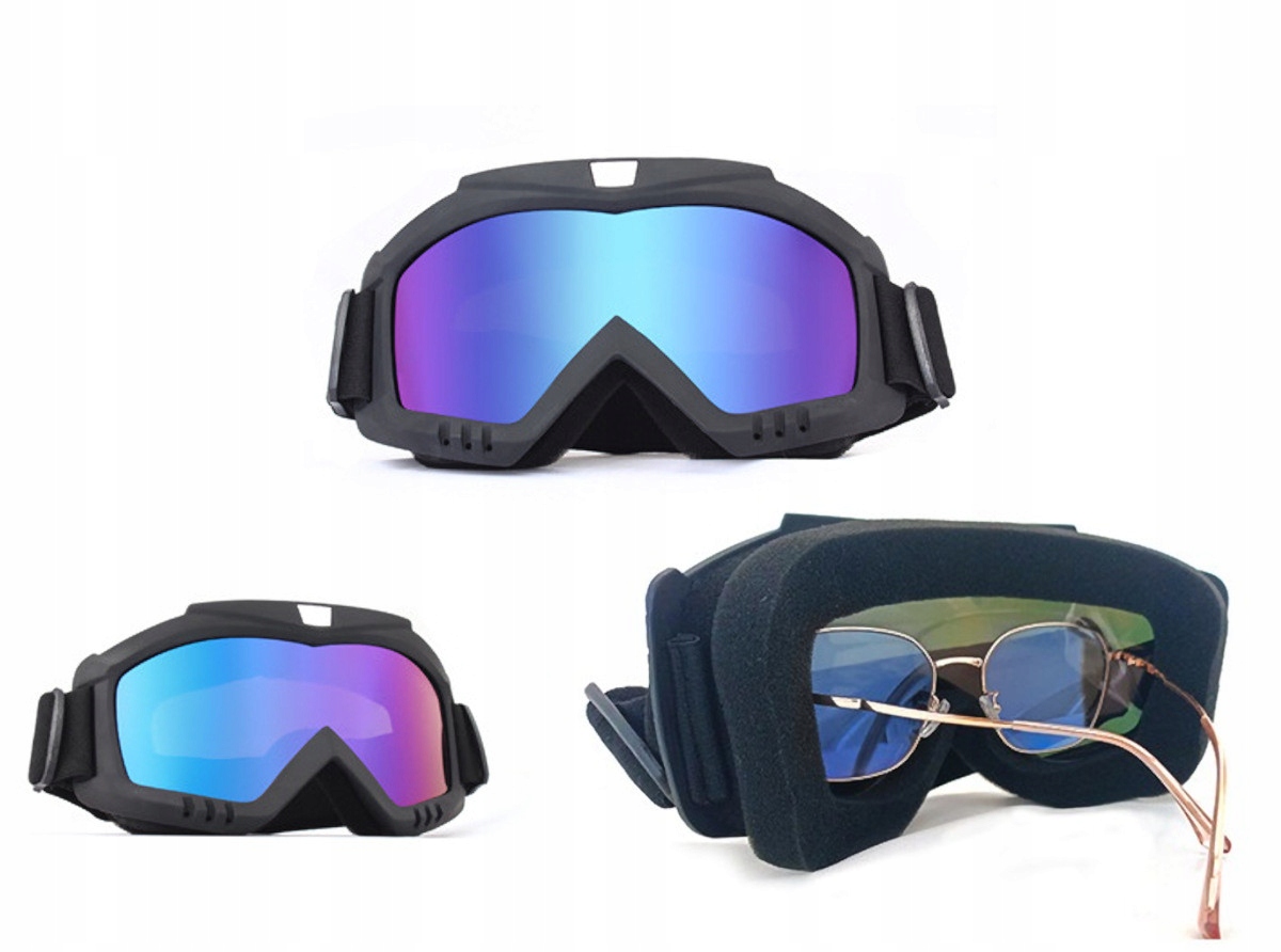 

Gogle narciarskie snowboard UV400 do okularów