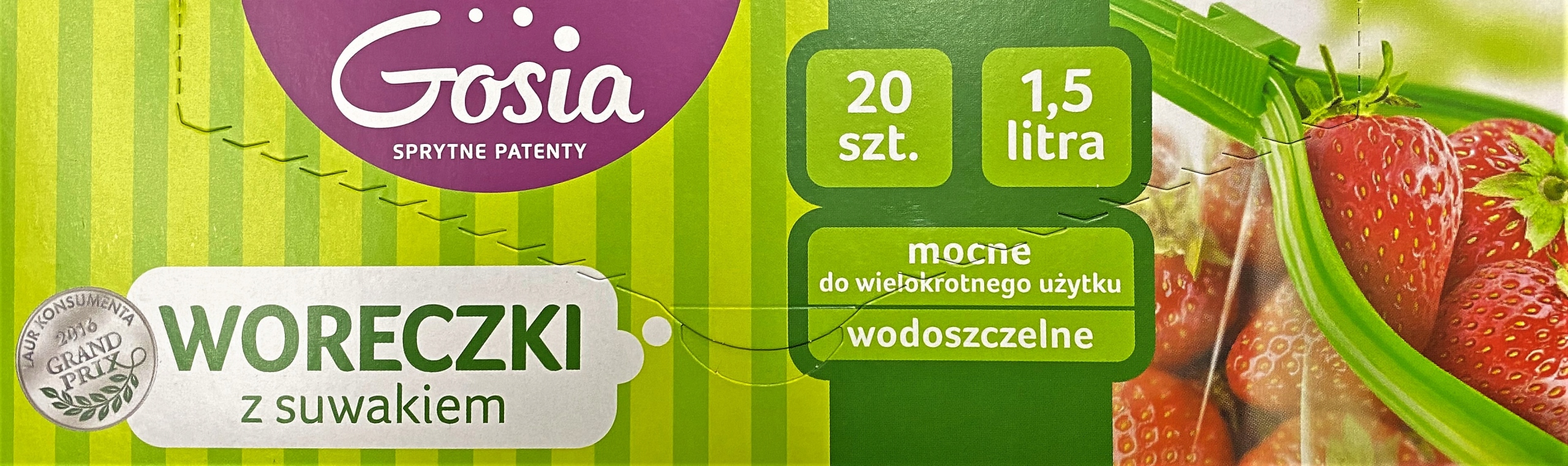 

Woreczki z suwakiem 1,5L 20szt. Gosia