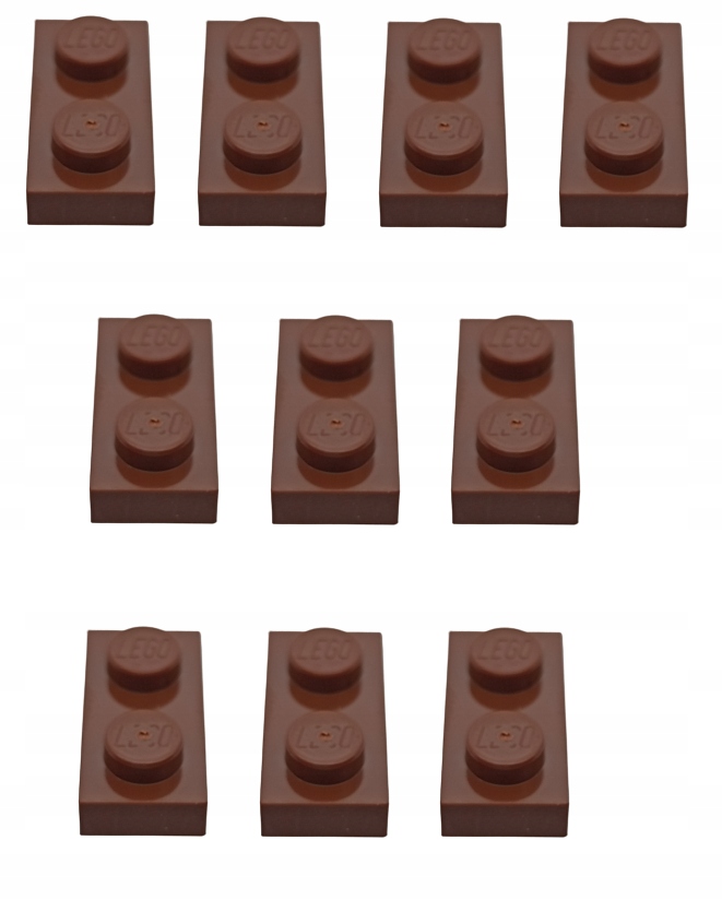

Lego Płytka 1X2 Brązowy 4211150 3023 -10 Szt