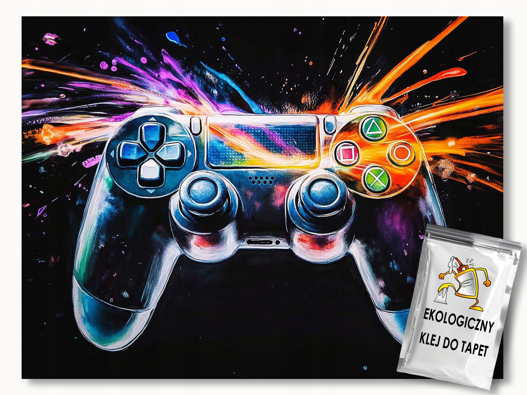 Fototapeta Flizelina Gaming Hra Gamepad Konzola Barvy 350x250 110g