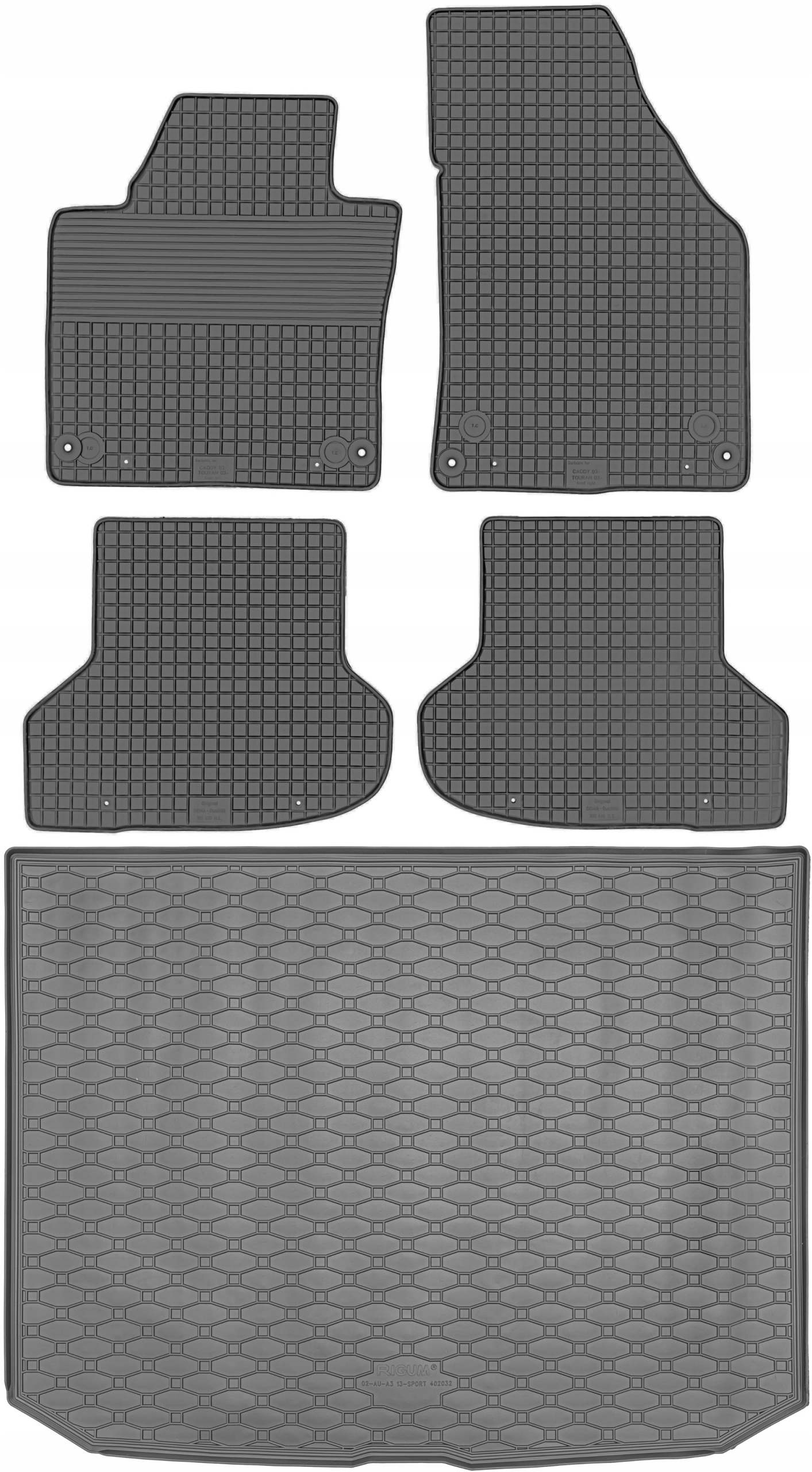 Audi A3 II 8P Sportback 2003-2012 Sada Koberce batožinový priestor