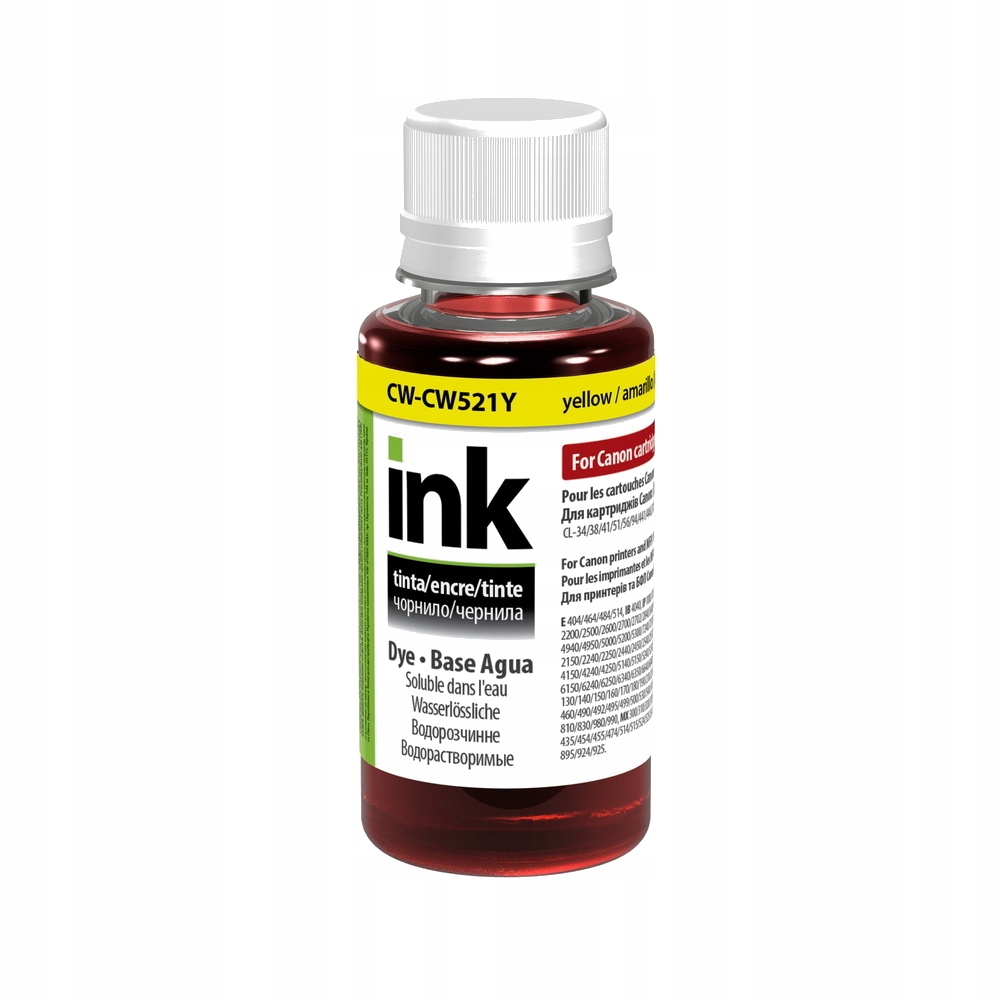 

Tusz Żółty ColorWay Do Drukarek Canon 100 ml