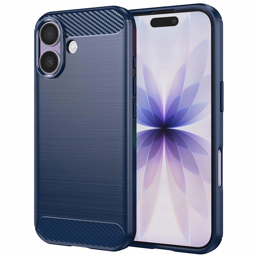 Techsuit Carbon Silicone etui do iPhone'a 17 niebieskie