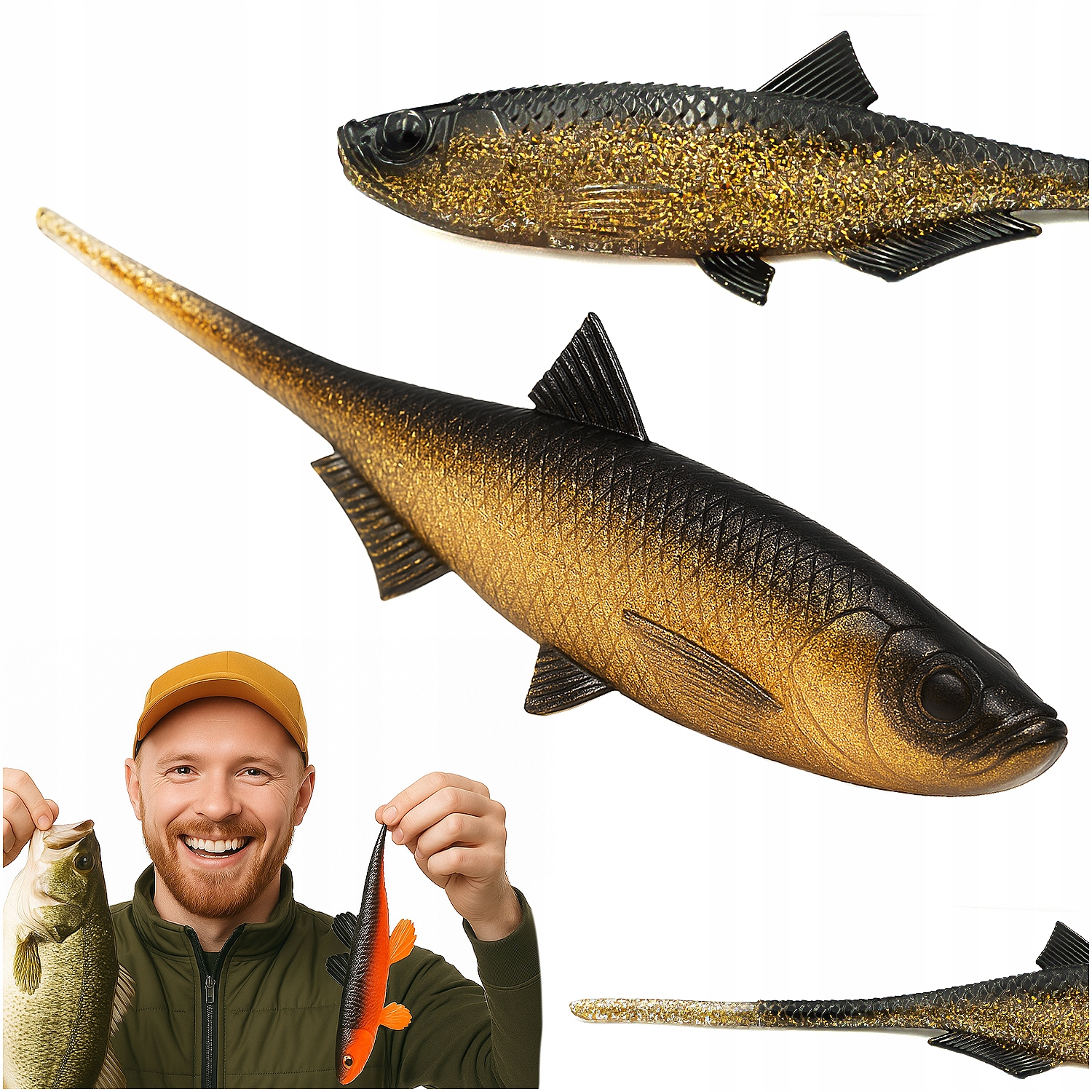 Przynęta Guma Libra Lures Bleak Slug Tail 8,2'' 21cm 30g 009 Gold
