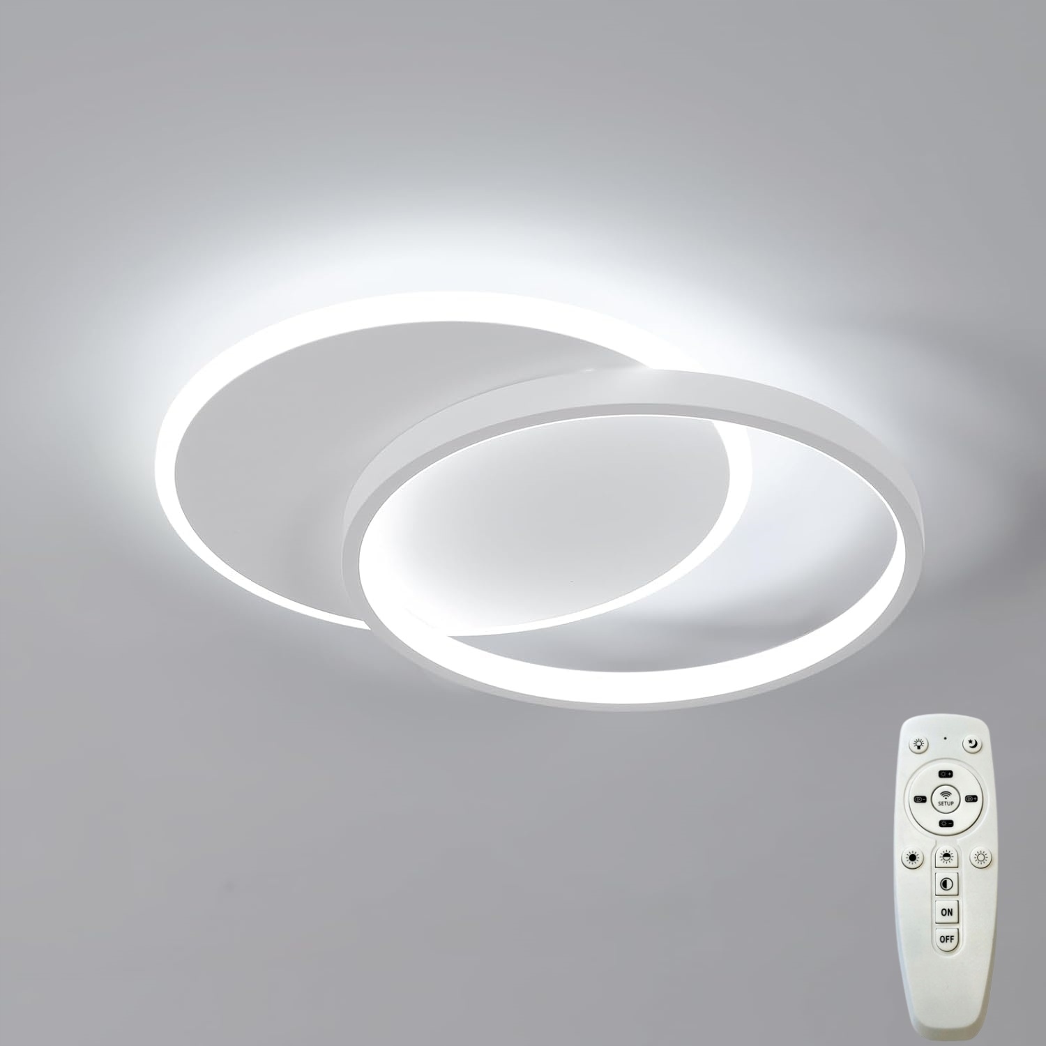 Stropní Svítidlo Stropní Svítidlo Led Do Obývacího Pokoje Moderní Bílá 40 CM S Dálkovým Ovládáním