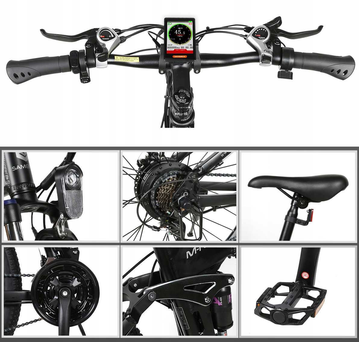 Rower Elektryczny Samebike 750W 48V 12,5Ah 26” 100km Rowery elektryczne 100KM MTB PL Materiał ramy aluminium