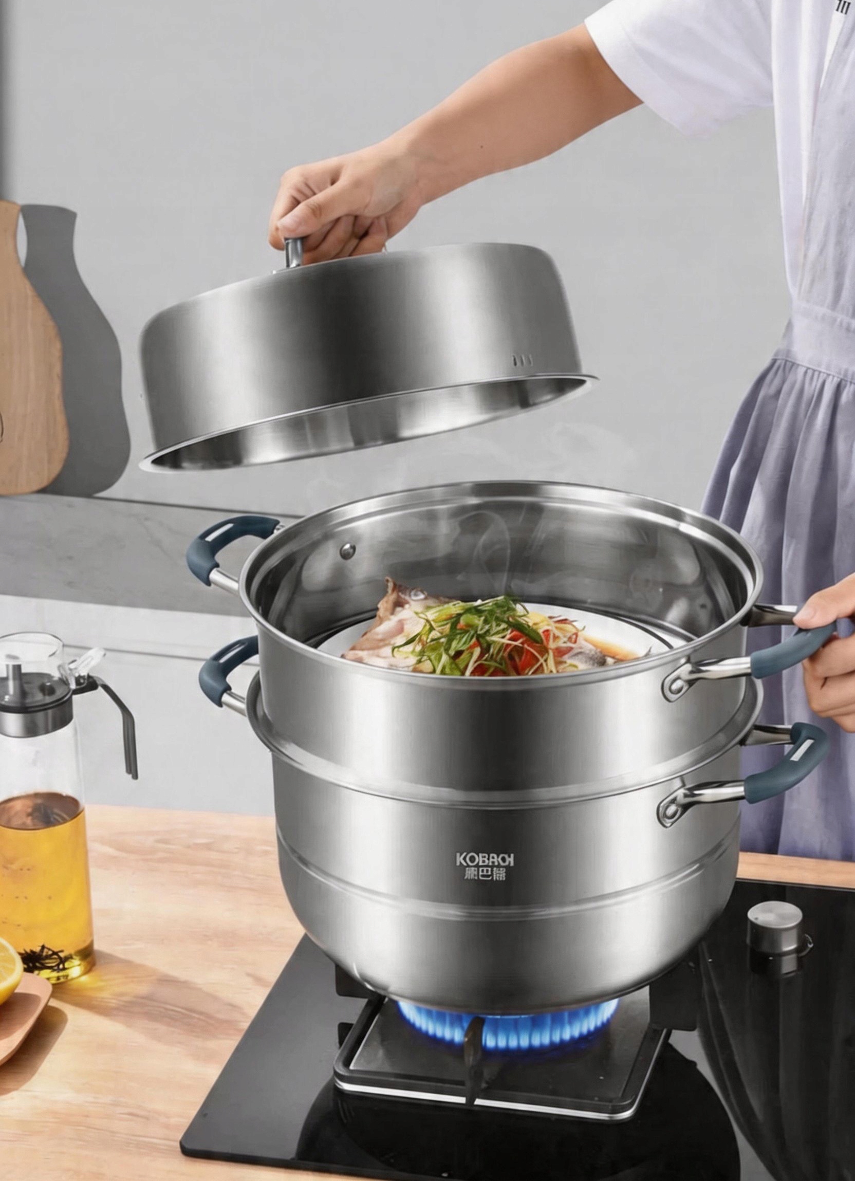 Hrnec na páru Ocel 316 8.3L 26cm Indukční plyn