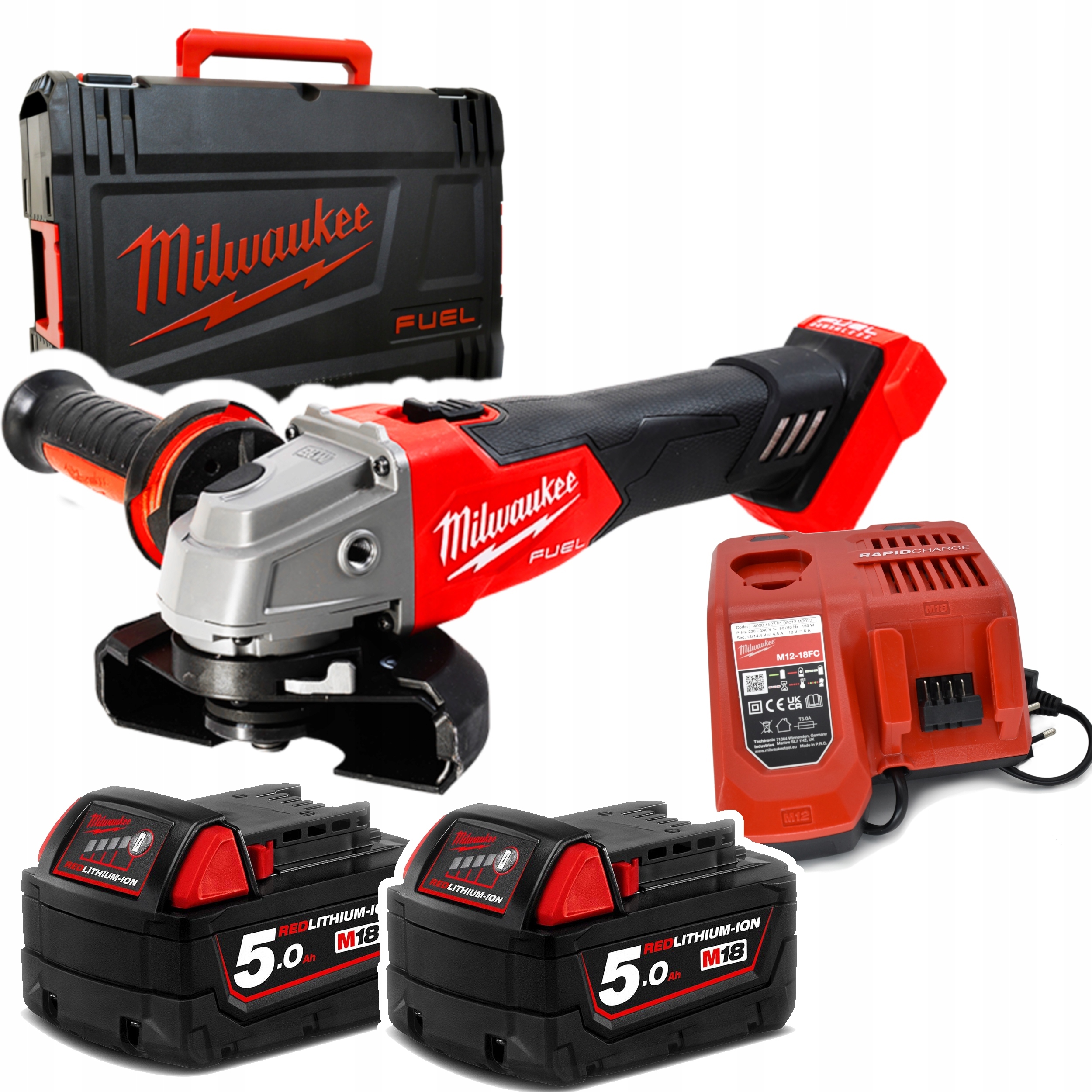 Milwaukee M18 FSAG125XB-502X úhlová bruska s brzdou 4933478429