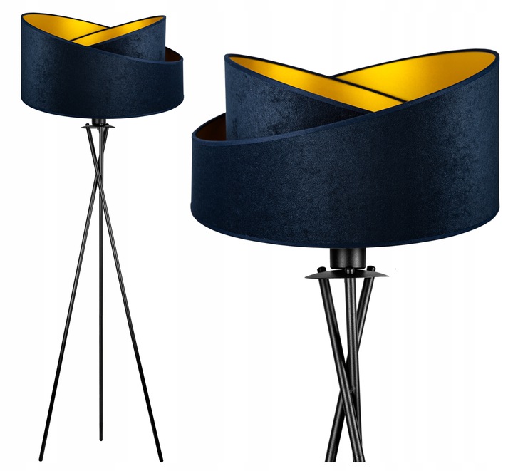 

Lampa stojąca podłogowa trójnóg abażur Loft Led