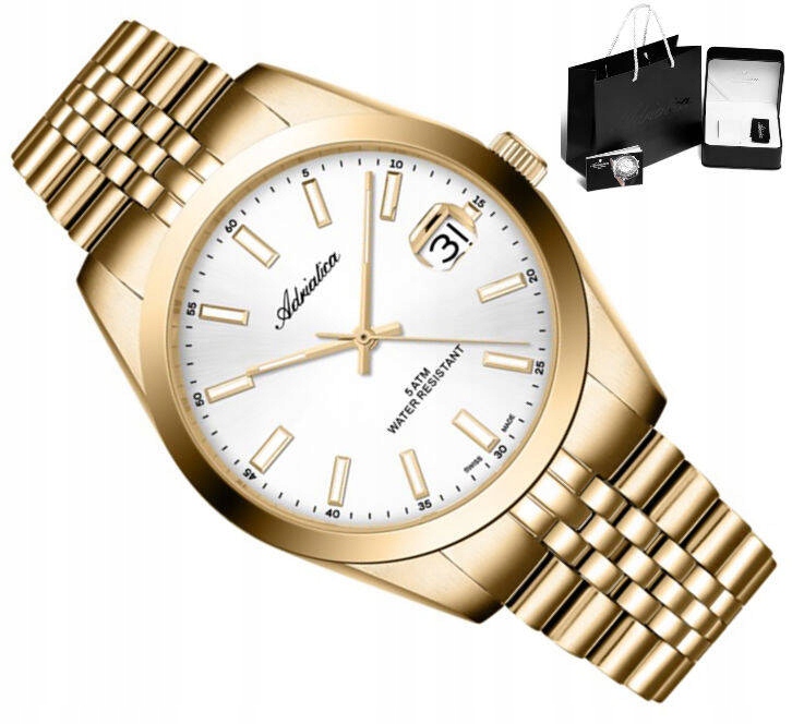 Pánské Klasické Čitelné Švýcarské Ocelové Hodinky Adriatica A1299.1113Q