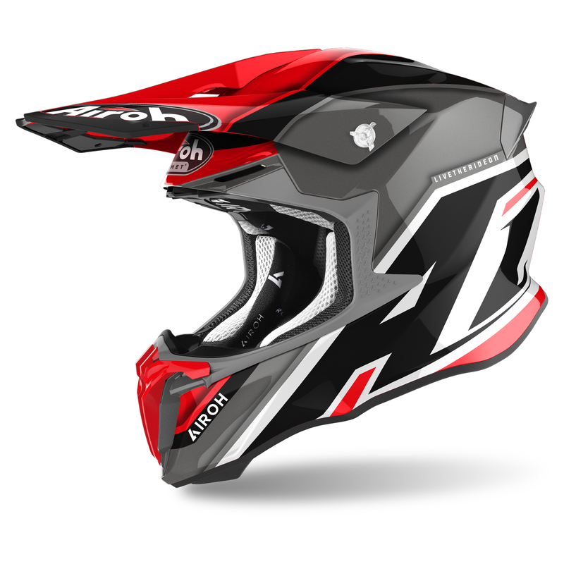 Cross/enduro Prilba Štvorkolka Offroad Airoh Twist 2.0 Shaken Červená Lesklá, Veľkosť XL Výhodná Ponuka