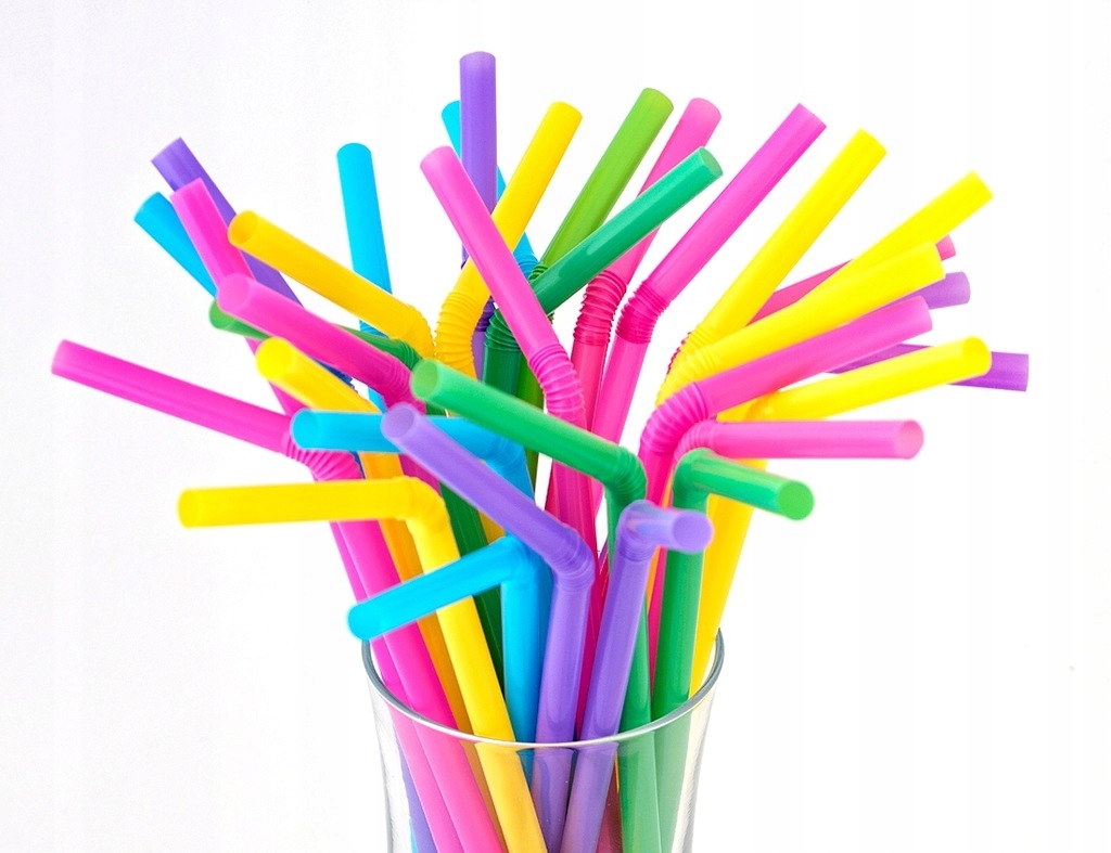 SŁOMKI PLASTIKOWE ŁAMANE MIESZANKA GRUBÓW (1000) REDPLAST