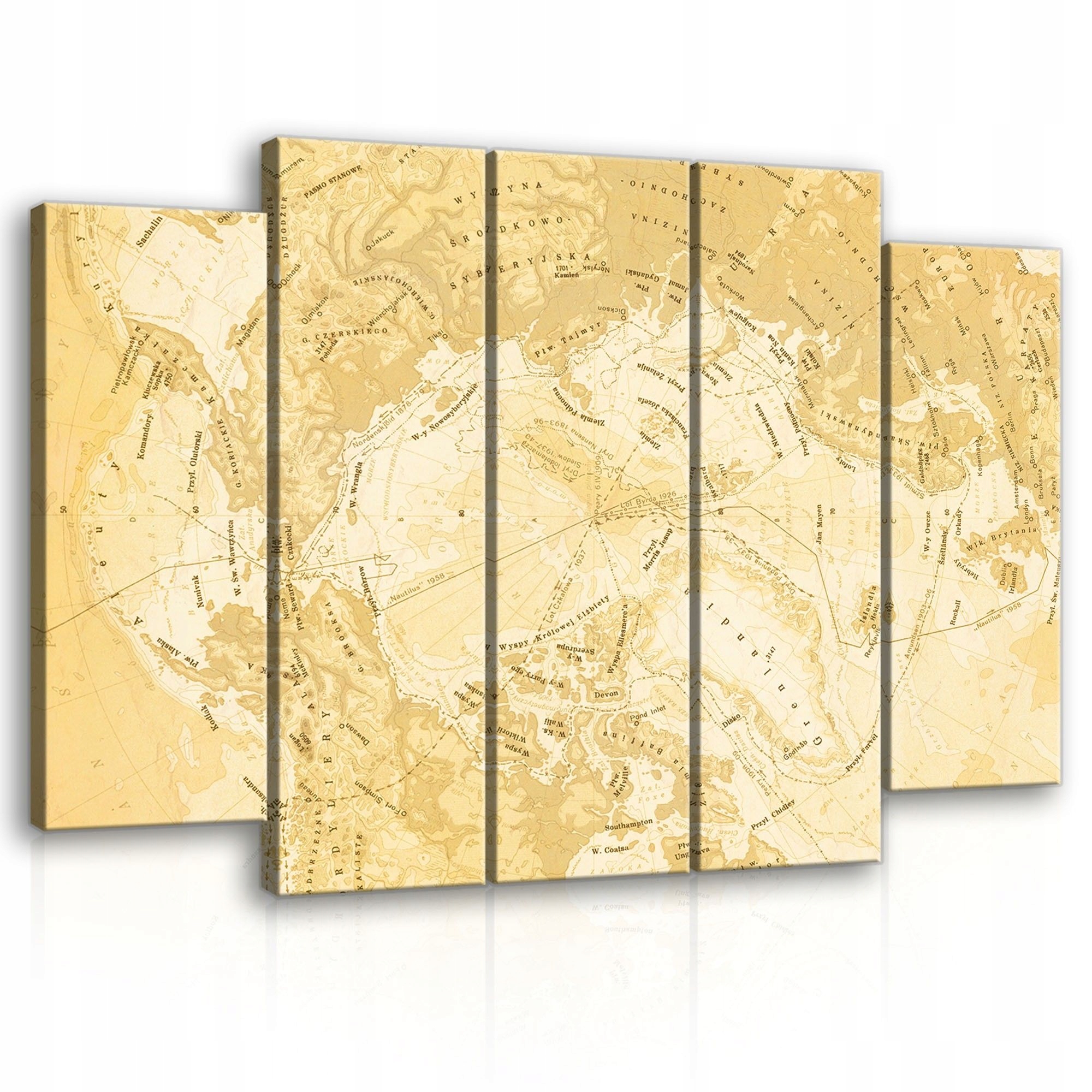 Obraz 150x100 Mapa vintage starožitný svet dekor stena cestovanie história